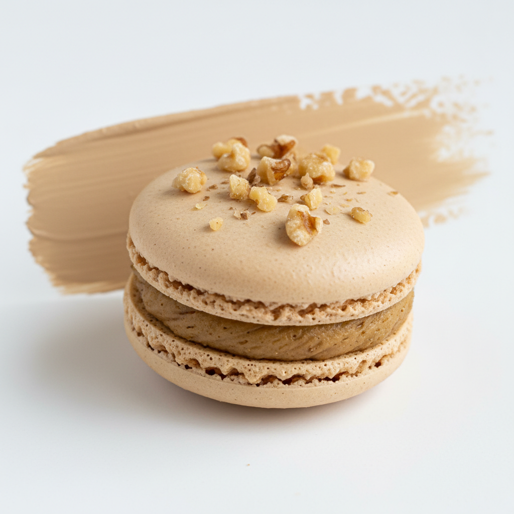 Coffee Walnut Macaron - Sandy beige