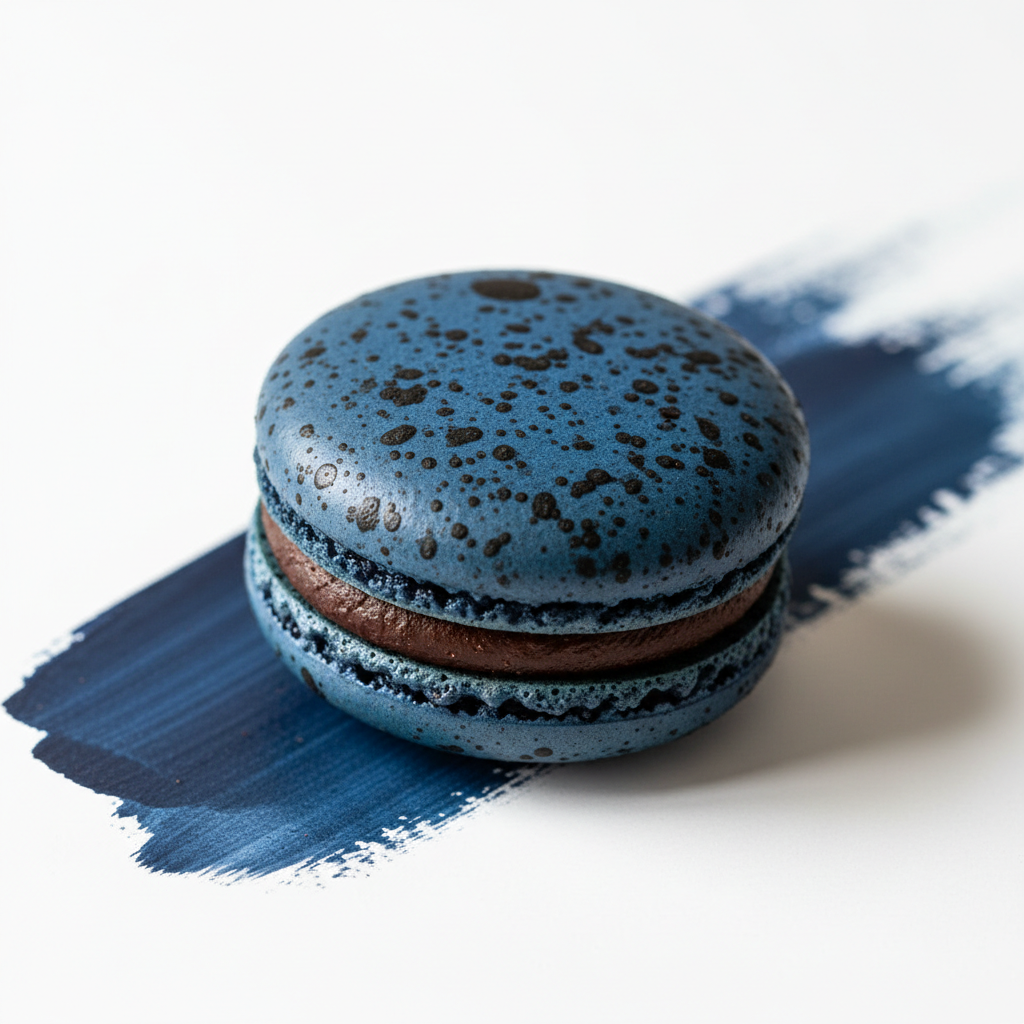 Dark Blue Chocolate with black cacao spots