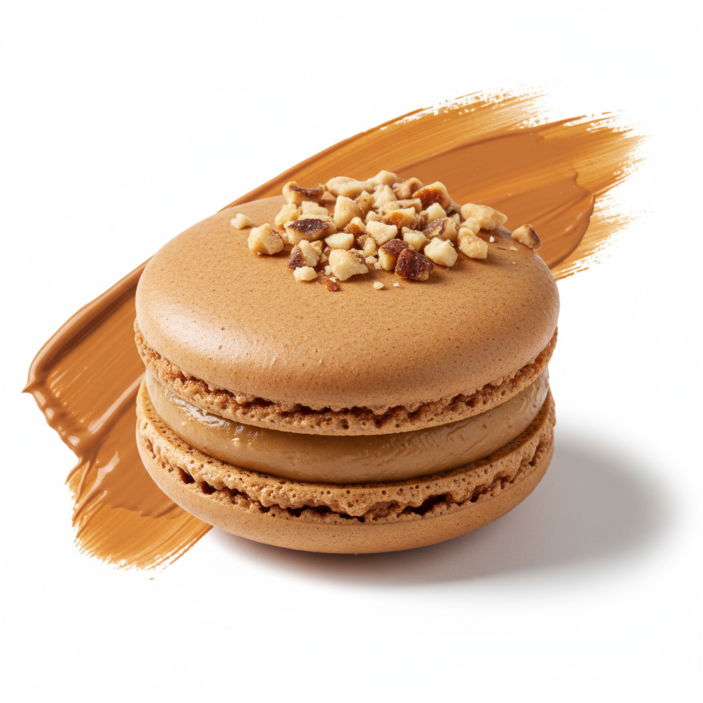 Hazelnut Praline Macaron - Crushed hazelnuts