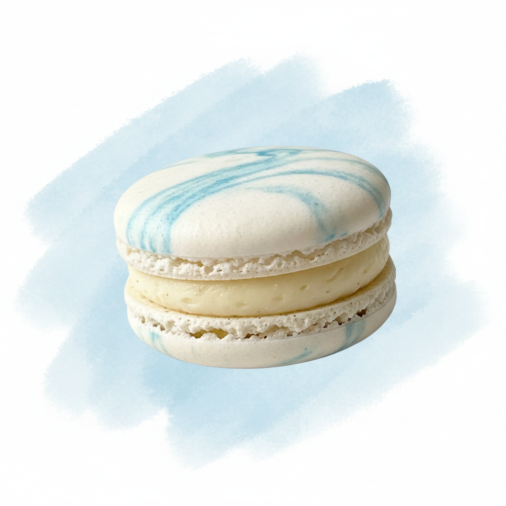 Vanilla Sky Macaron - Left tilt