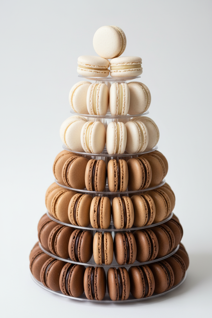 Brown Ombré Macaron Tower