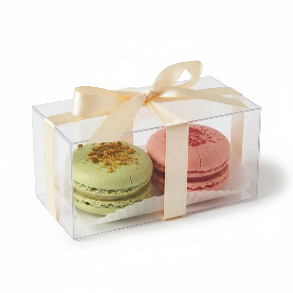 Classic Favour Box of 2 - Ivory ribbon