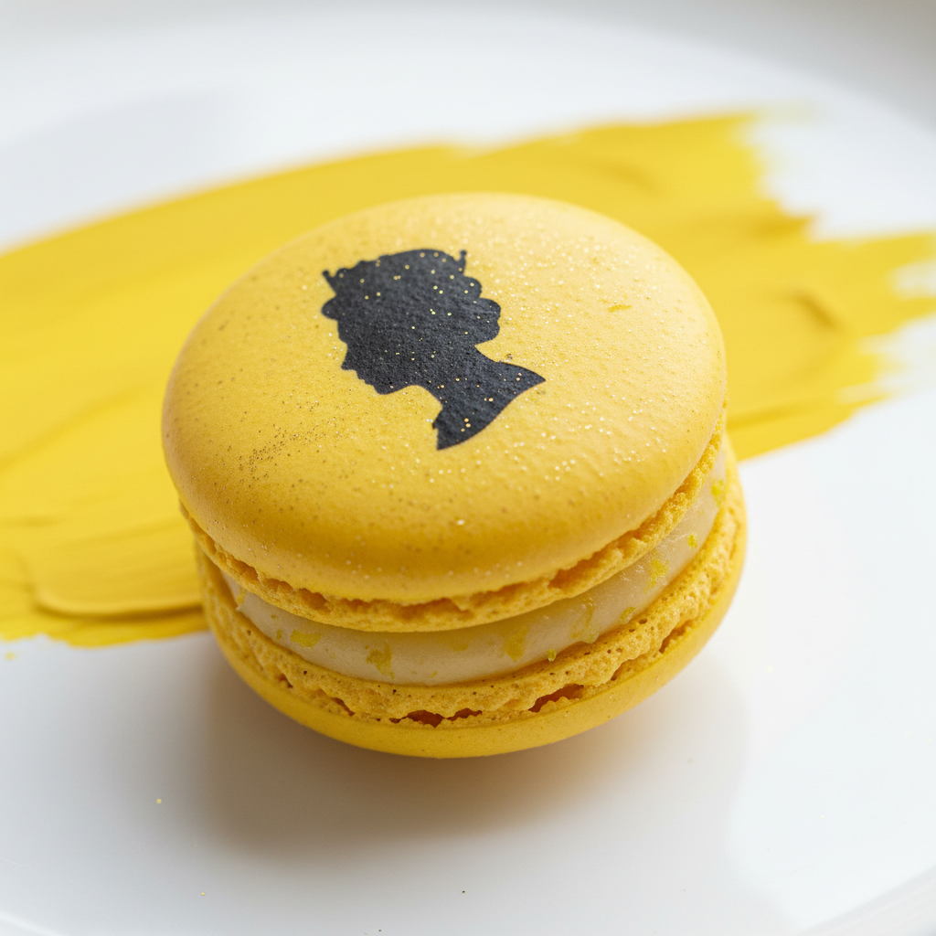 Elizabeth Macaron - Gold sparkle