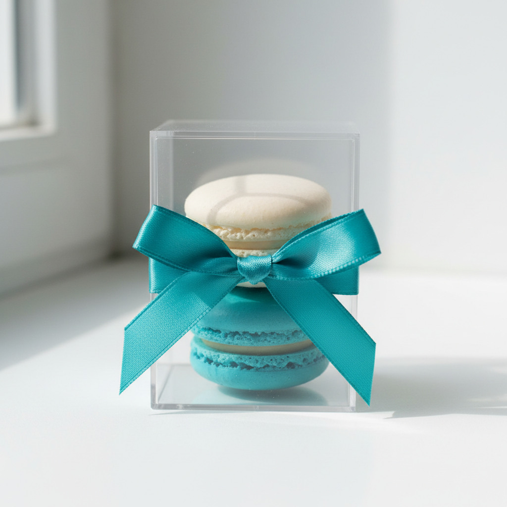 Blue Macaron Favour Box of 2