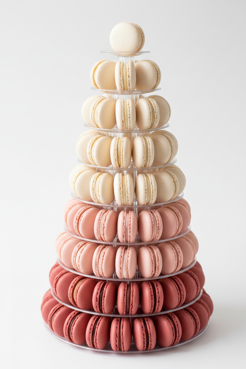 Pink Ombré Macaron Tower