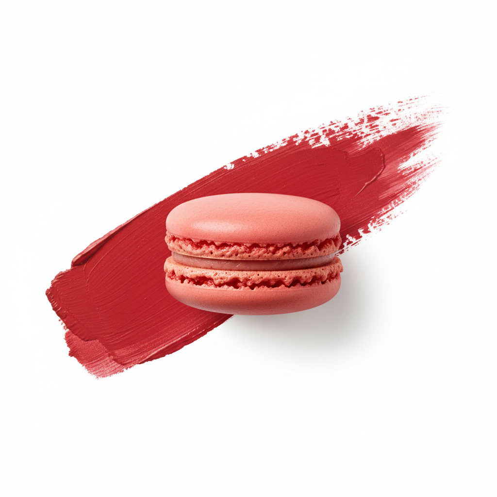 Strawberry &amp; Italian Lemon Macaron - Smooth Shell